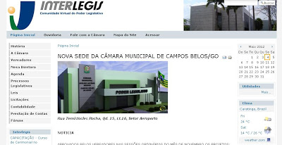 Câmara de Vereadores de Campos Belos criará um site