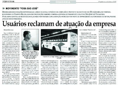 Jornal “O Vetor”, com matéria sobre o movimento “Fora São José”, some das bancas