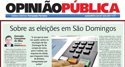 Ex-prefeito de São Domingos esclarece sobre eleições suplementares. Artigo foi publicado no Diário da Manhã