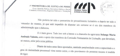 Ministério Público recorre contra retorno da presidente da Câmara de Vereadores de Posse (GO)