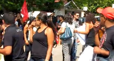 Vídeo mostra protesto de servidores da saúde em Campos Belos