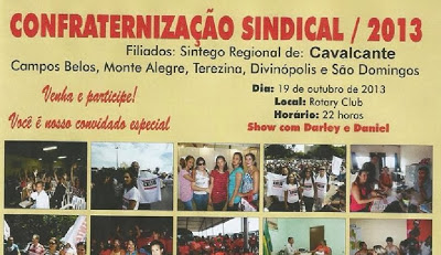 Sintego Regional faz confraternização sindical 2013