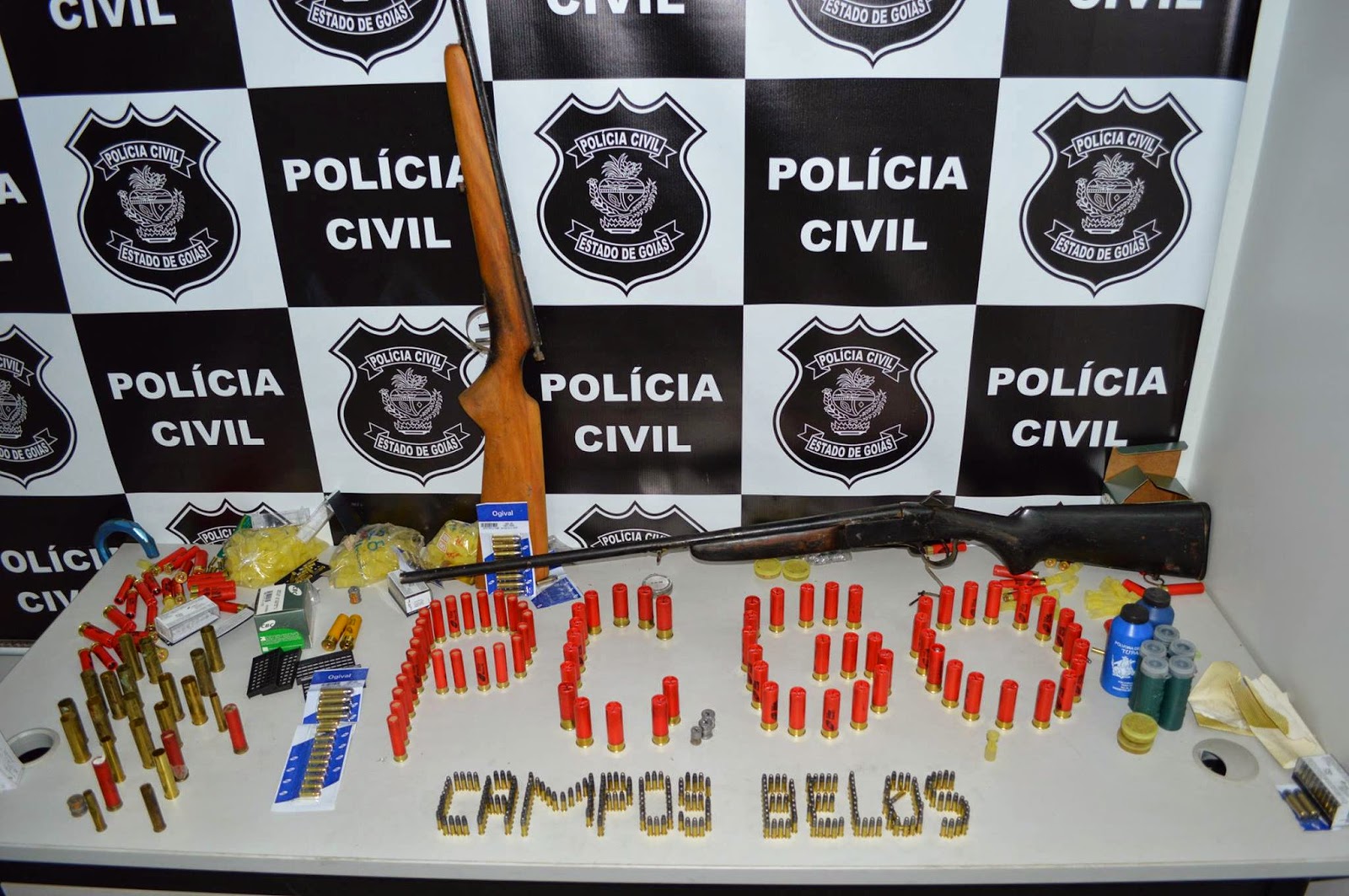 Campos Belos: polícia prende mais de 500 munições