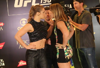 UFC: Bethe tenta intimidar Ronda na encarada do Media Day