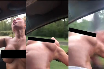 Mulher põe corpo para fora de carro em movimento e tem cabeça esmagada. As imagens são fortes
