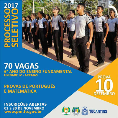 Colégio Militar com as inscrições abertas em Arraias (TO)