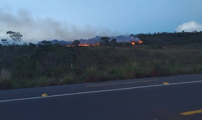 De novo: em pleno período chuvoso, incêndio volta a atacar a Chapada dos Veadeiros