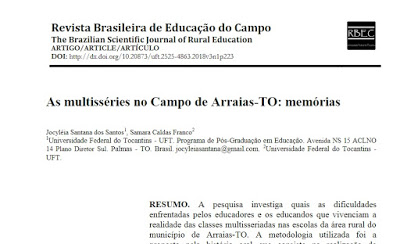 Artigo da UFT:  as multisséries no campo de Arraias (TO)