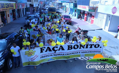 Prefeitura de Campos Belos promove ação em homenagem ao Dia Nacional de Enfrentamento ao Abuso e à Exploração Sexual de Crianças e Adolescentes