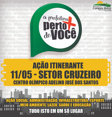 Prefeitura vai realizar ação itinerante em Campos Belos (GO)