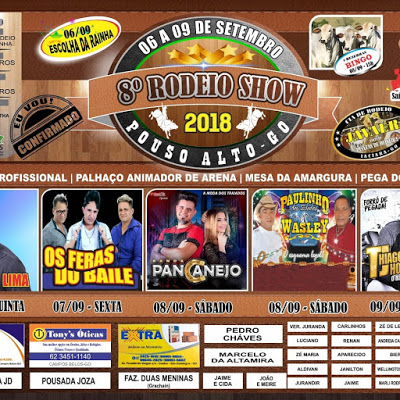 8º Rodeio Show de Posou Alto (GO) acontece entre 6 e 9 de setembro