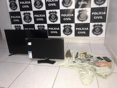 Polícia Civil investiga, localiza e prende acusados de arrombar e furtar “Comercial Boca Doce”, em Campos Belos