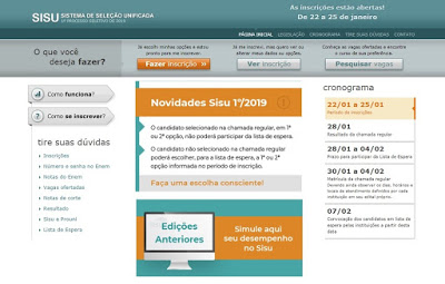 Notas de corte do Sisu chegam a 788,02 no Tocantins, nesta quinta-feira (24)