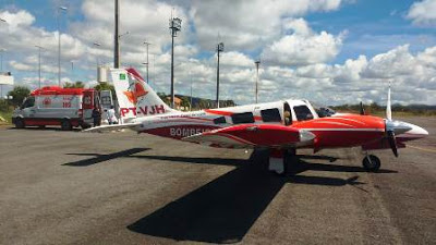 Em Alto Paraíso (GO), aeronave do SAMU socorre paciente em estado crítico