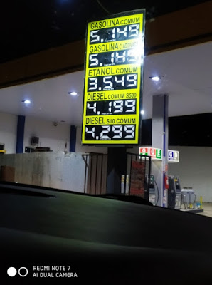 Mais ferro:  não bastasse a carne, gasolina em Campos Belos (GO) ultrapassa os R$ 5