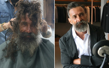 Bonitão: cantor dá ‘banho de loja’ e muda o visual de morador de rua após ele pedir uma lâmina para se barbear