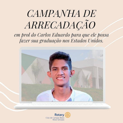 Rotary Club de Campos Belos (GO) lança campanha para ajudar estudante que passou na Universidade de Minerva (EUA)