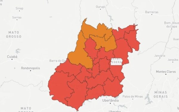 Nordeste de Goiás ainda está zona vermelha da pandemia mundial