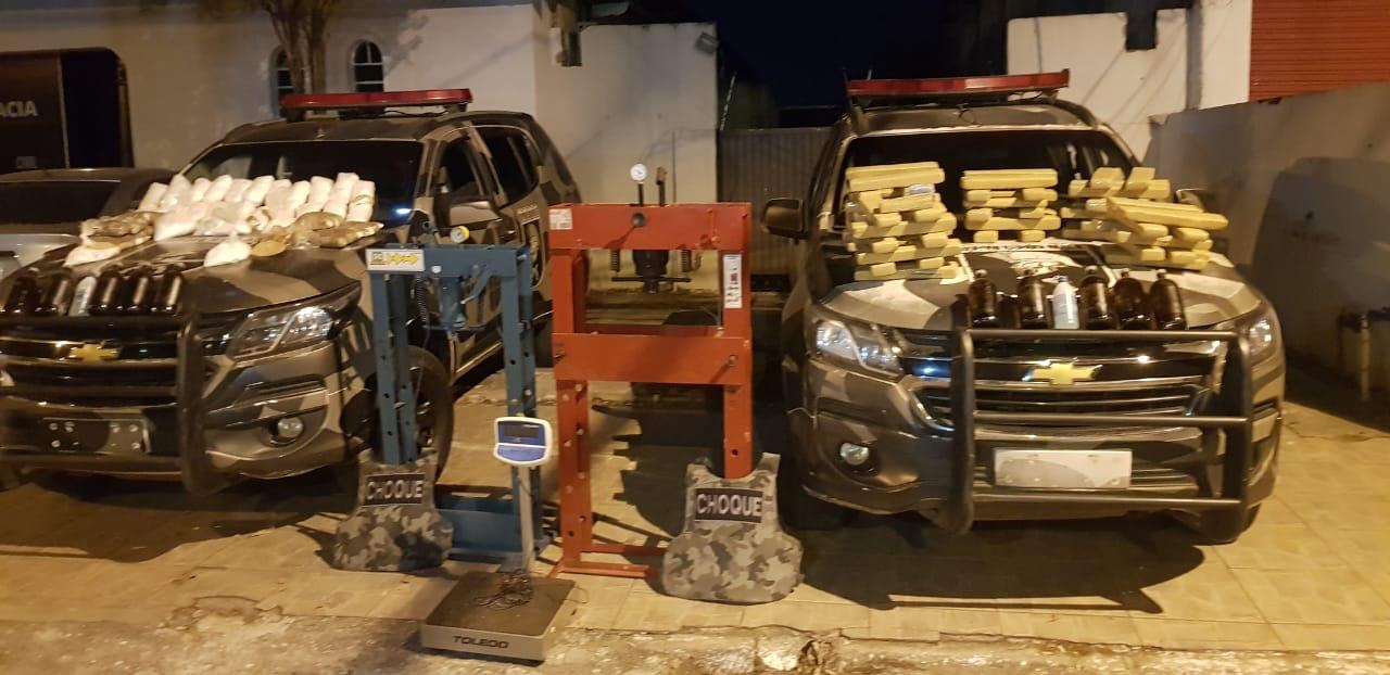 Sem trégua: em quatro dias, Polícia Militar apreende mais de 1,6 tonelada de drogas em Goiás