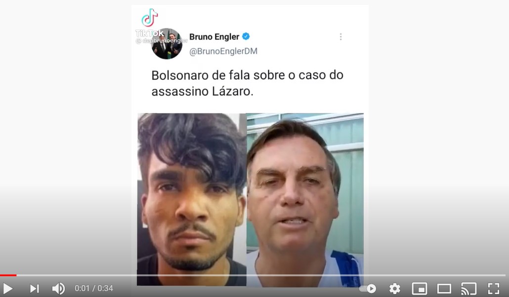 Bolsonaro se pronuncia sobre o caso Lázaro