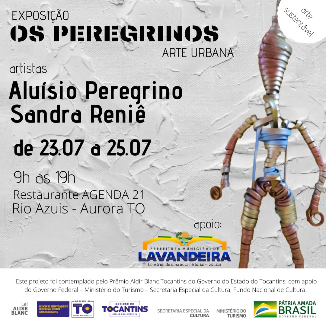 Rio Azuis, em Aurora do Tocantins, abrigará exposição “Os Peregrinos Arte Urbana”