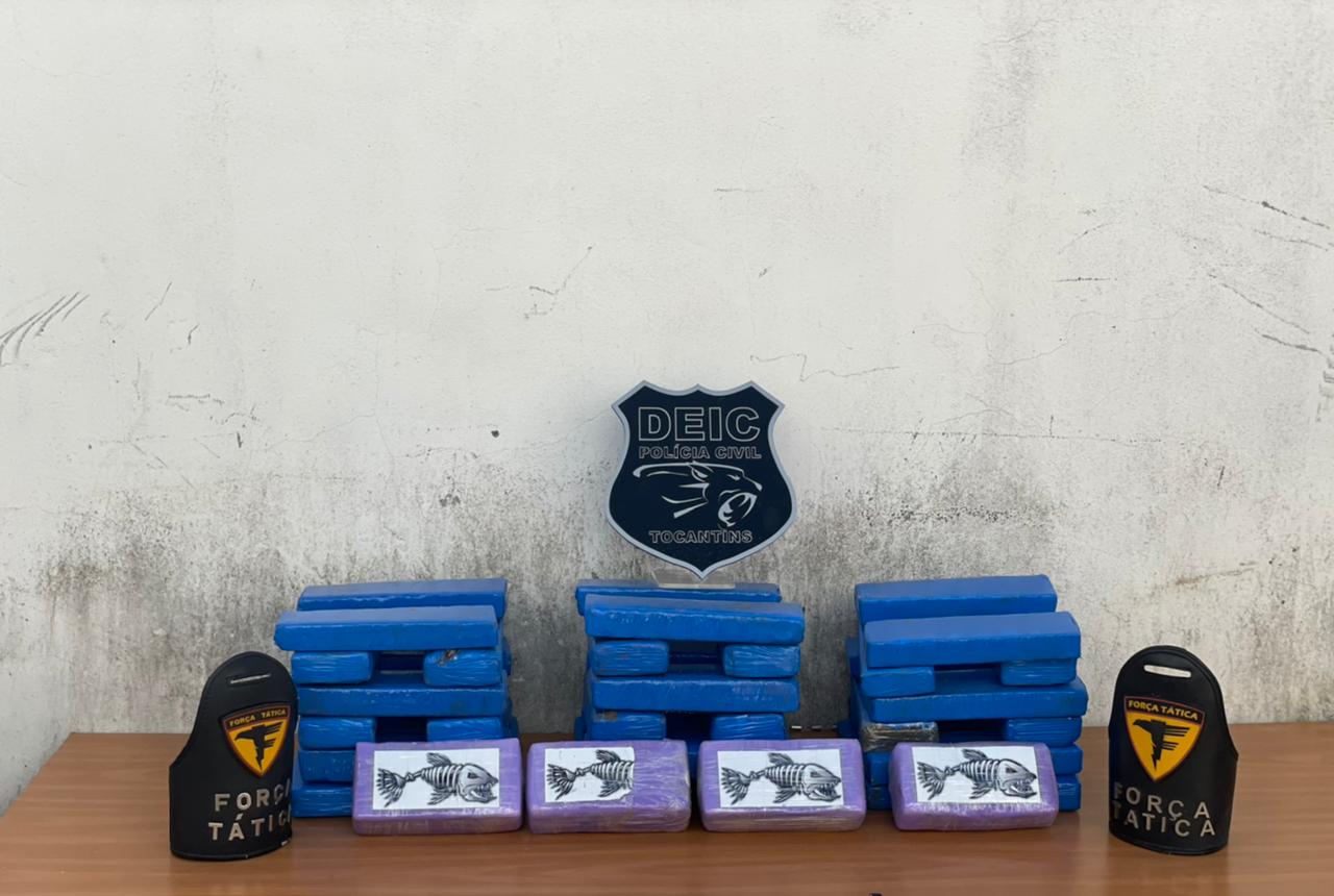 Em Gurupi (TO), PC  apreende 34 kg de entorpecentes e prende quatro pessoas por tráfico de drogas