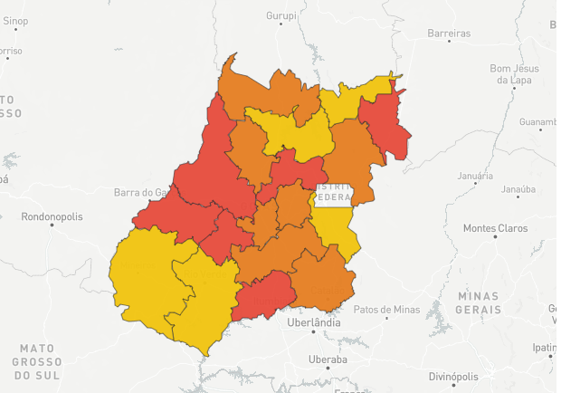 Cai número de regiões em situação de calamidade pela covid-19 em Goiás; Nordeste II vai para a faixa amarela