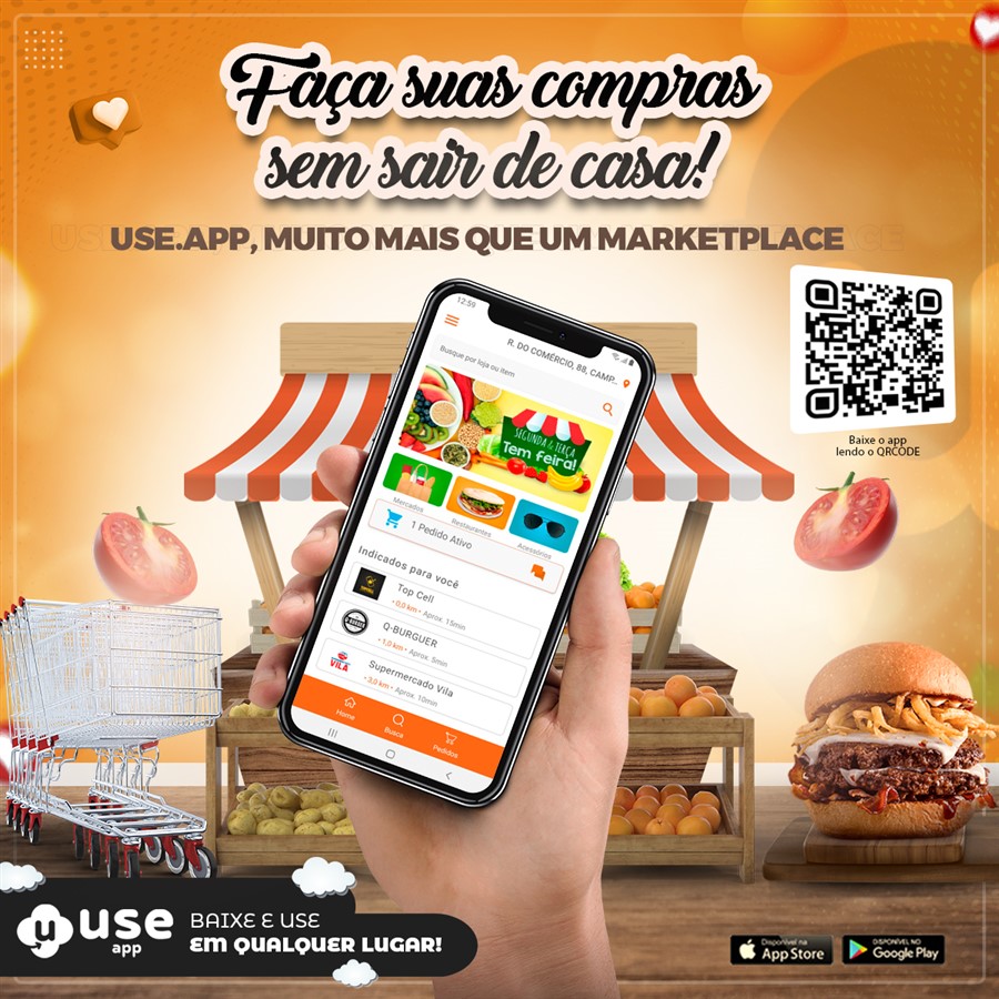 Em Campos Belos (GO), é lançado o “USE APP”, com muitas novidades e cadastro para entregadores e lojas parceiras