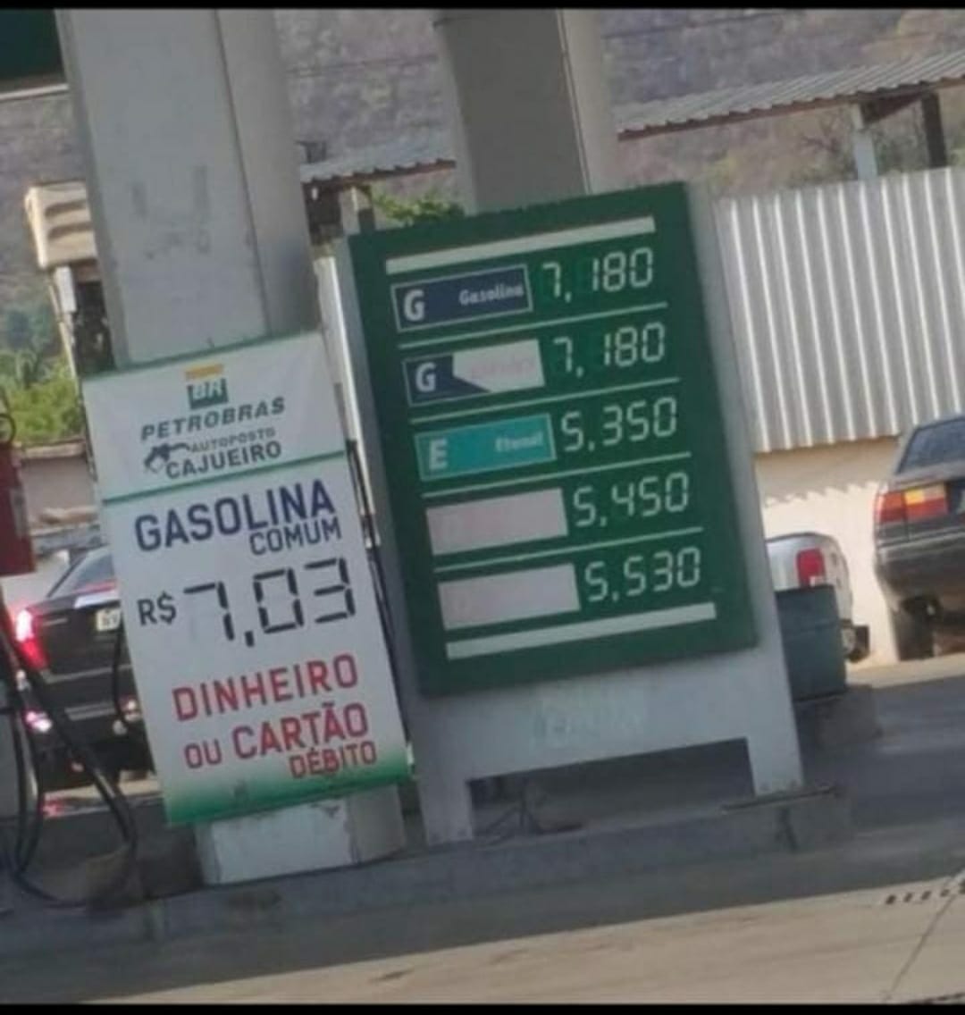 Dureza: gasolina em Campos Belos (GO) passa dos R$ 7,00