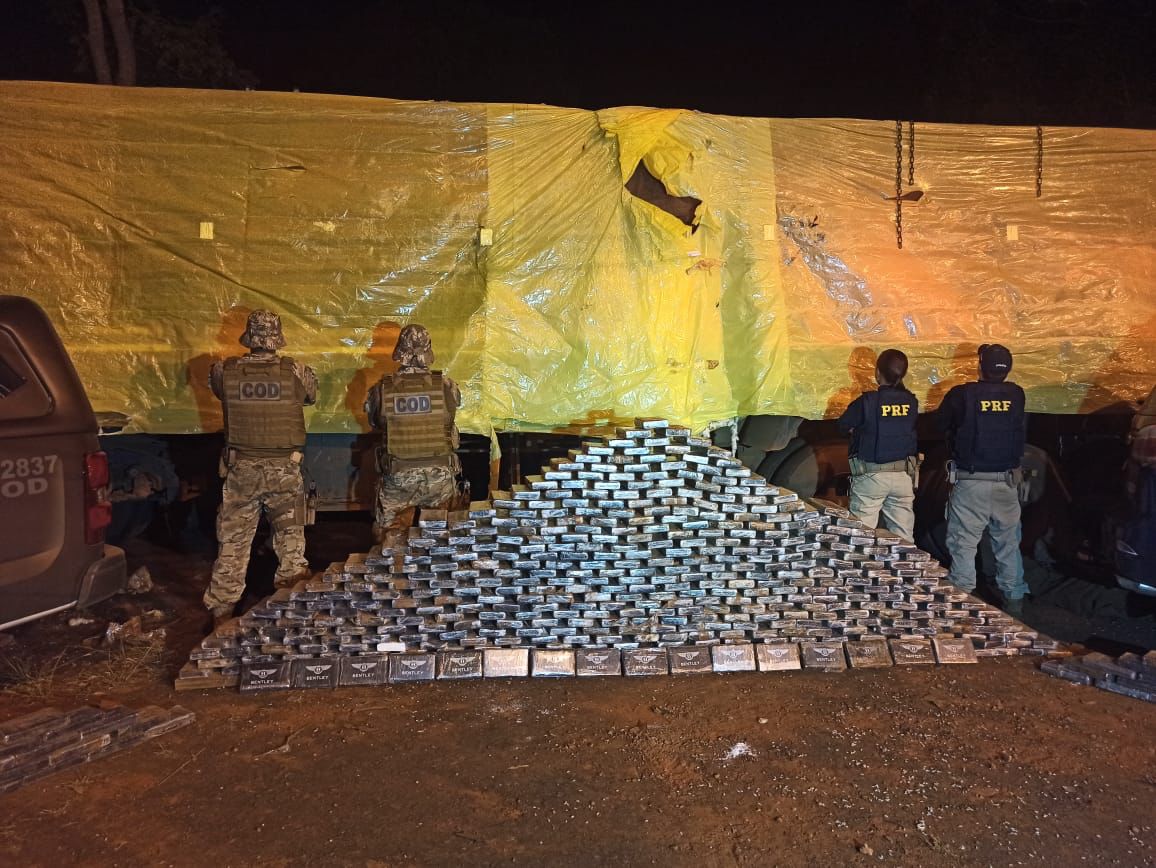 Meia tonelada de cocaína apreendida em Goiás, com valor estima em R$ 90 milhões