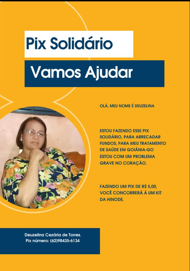 Pix solidário para Dona Deuzelina