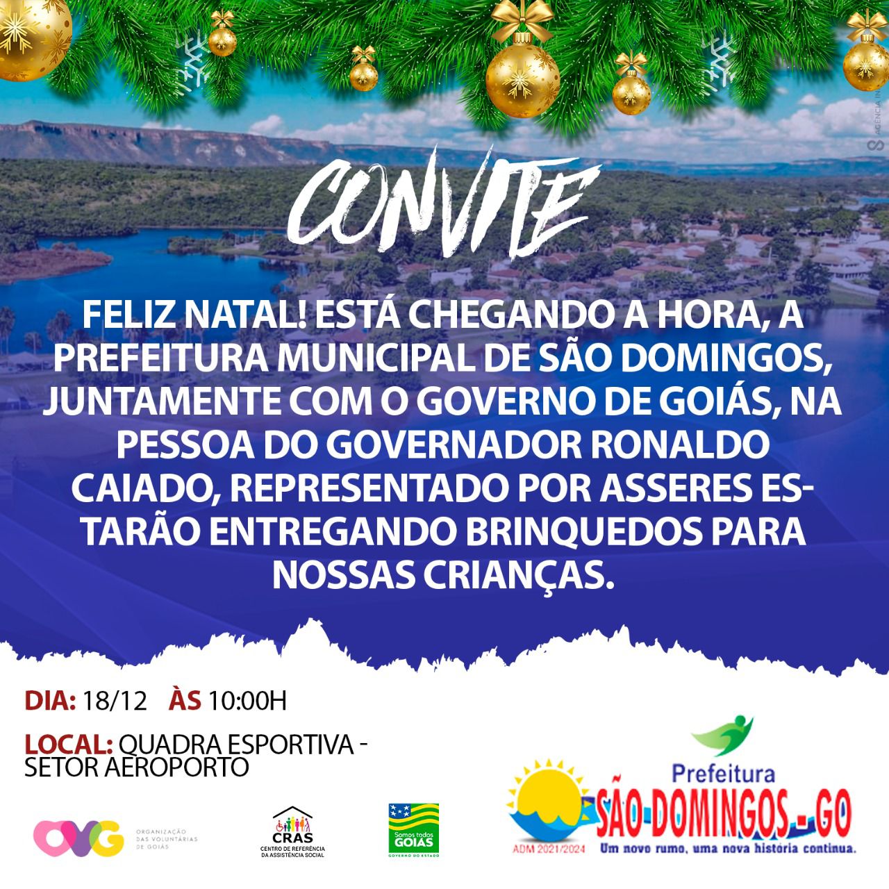Prefeitura de São Domingos faz doação de brinquedos amanhã (18)