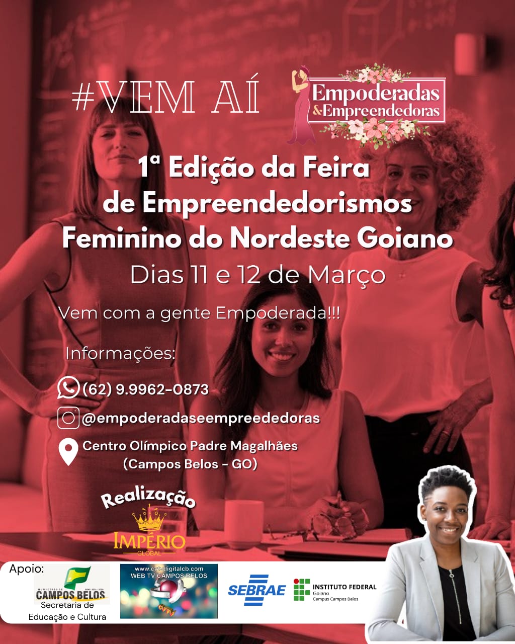 Primeira feira do empreendedorismo feminino do Nordeste de Goiás ocorre nos dias 11 e 12 de março