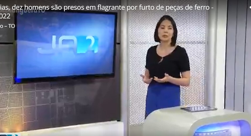 Ainda rende: TV Anhanguera Palmas dá destaque ao mega furto de ferro da Depasa