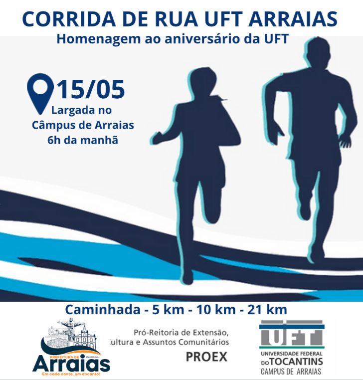 UFT de Arraias promove corrida de rua em homenagem aos 19 anos do Câmpus