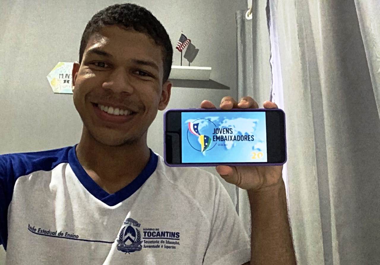 Estudante de Taguatinga (TO) representará o Tocantins no programa Jovens Embaixadores, no Senado, em Brasília