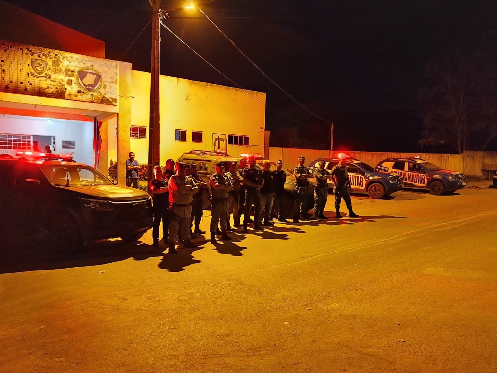 Polícias Civil e Militar fazem operação conjunta para combater crimes em Campos Belos (GO)