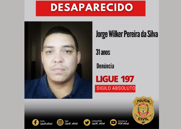 Polícia Civil do DF divulga imagem de vigilante desaparecido desde 12 de maio
