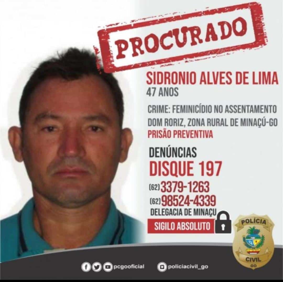 Assassino de Minaçu (GO) é procurado. Agricultora de Novo Alegre (TO) foi achada morta com cabeça mergulhada em caixa d’água