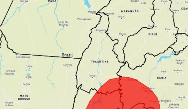 Alerta vermelho do Inmet afeta 15 municípios do Tocantins; grande risco de incêndios e à saúde