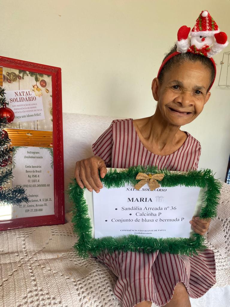 Asilo de Arraias (TO) faz Natal Solidário para os idosos residentes