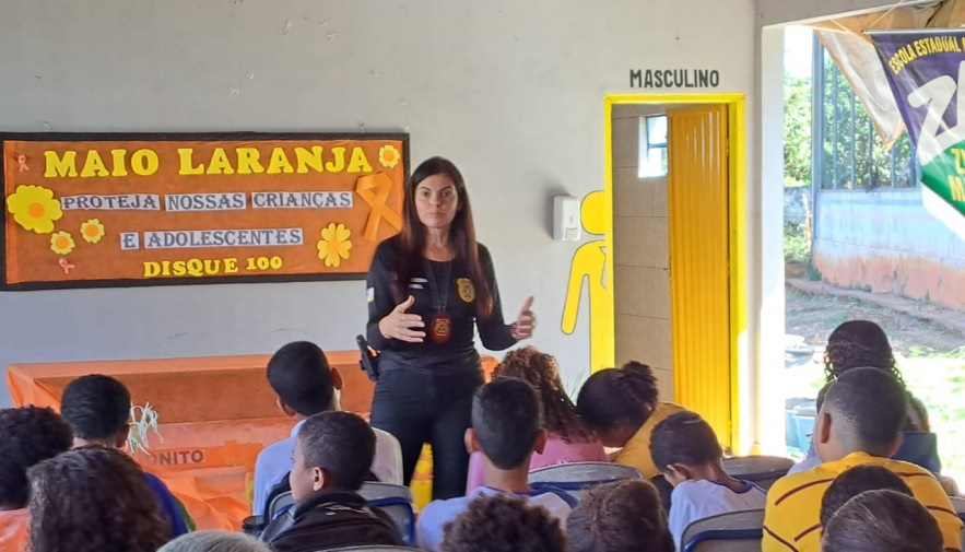 Polícia Civil participa da Campanha Faça Bonito e visita escolas do Distrito de Canabrava, em Arraias (TO)