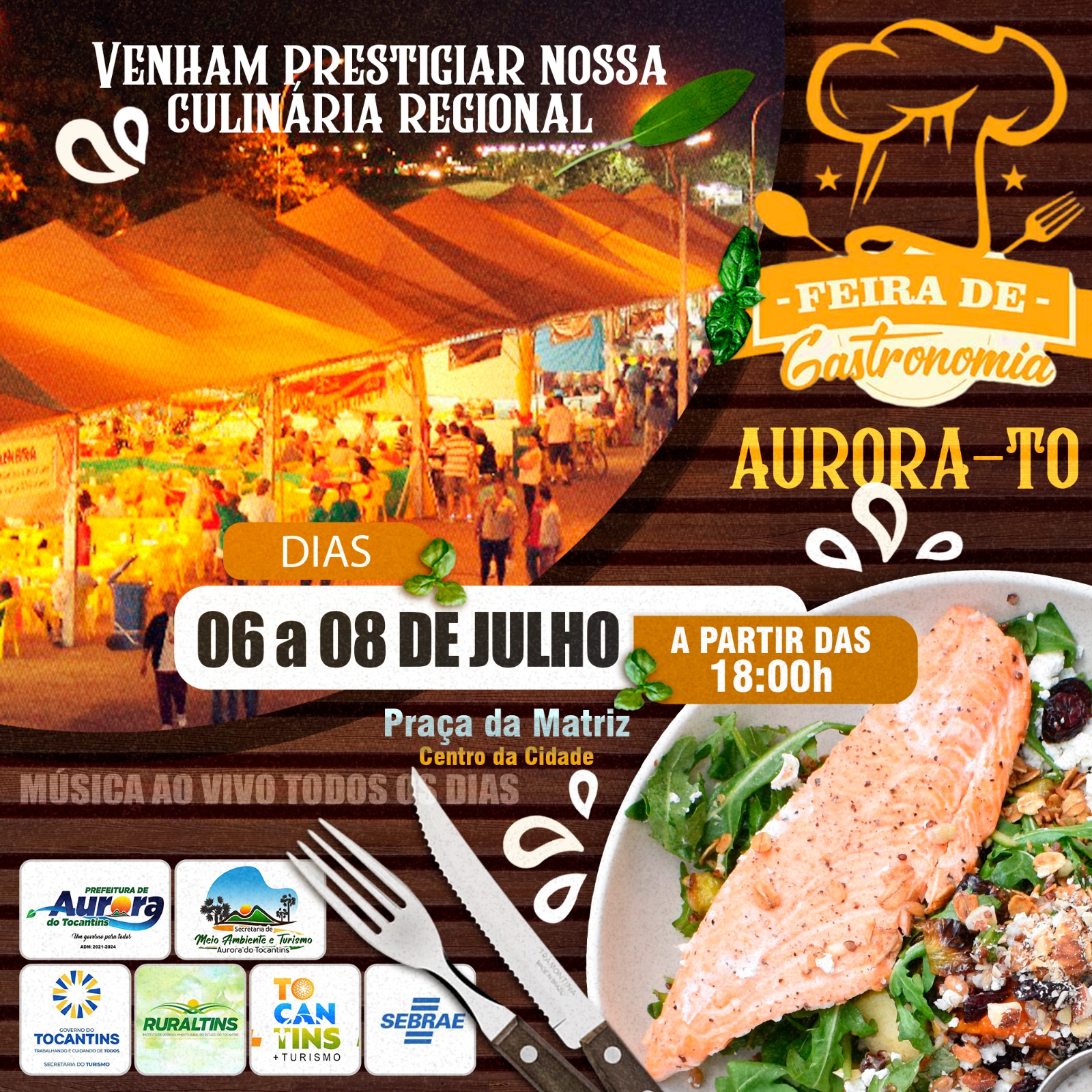 Aurora do Tocantins (TO) recebe, a partir de amanhã, a “Feira de Gastronomia de Aurora (TO)”