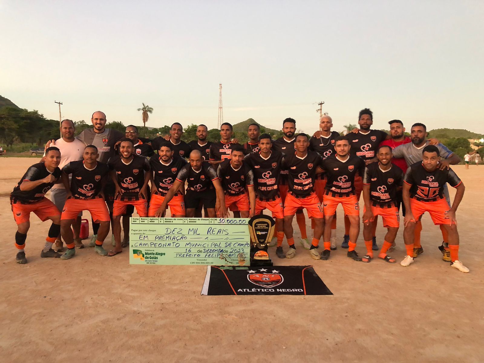 Futebol amador: Atlético Negro é campeão municipal em Monte Alegre de Goiás