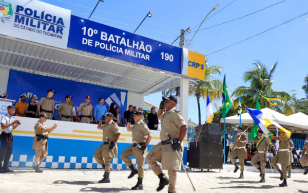 Governador inaugura obras das unidades da Polícia Militar de Arraias (TO)