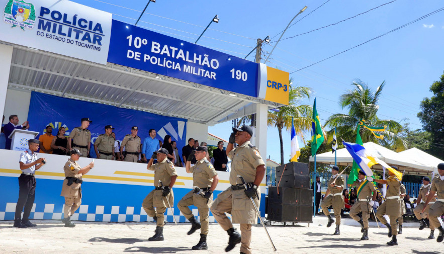 Governador inaugura obras das unidades da Polícia Militar de Arraias (TO)