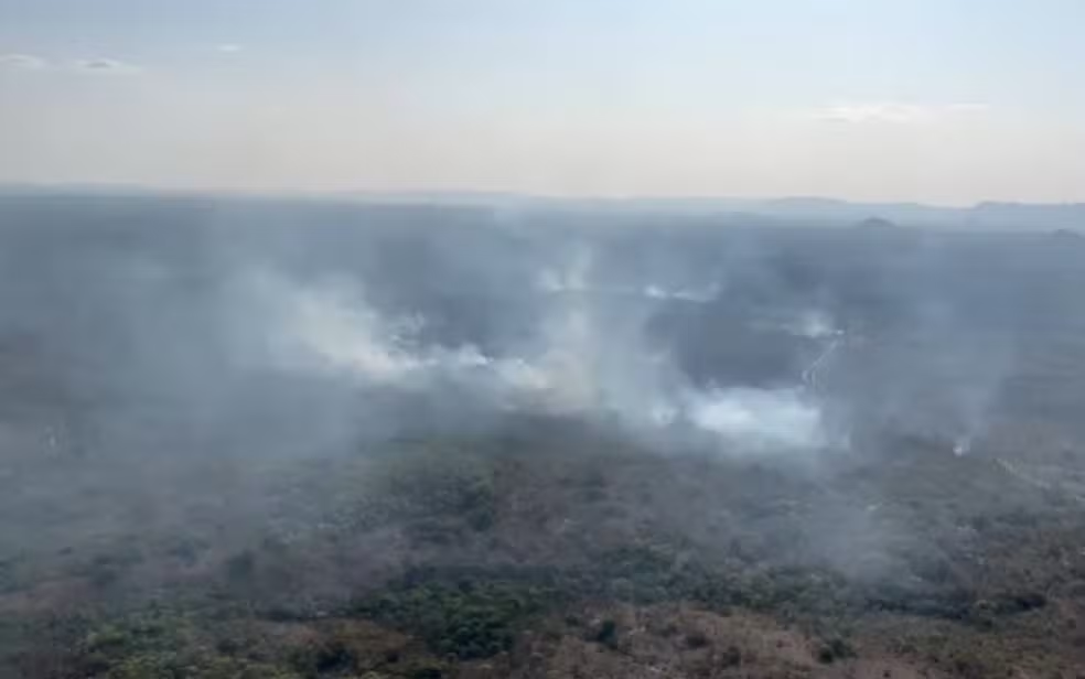 Incêndio de grandes proporções volta a atingir a Chapada dos Veadeiros