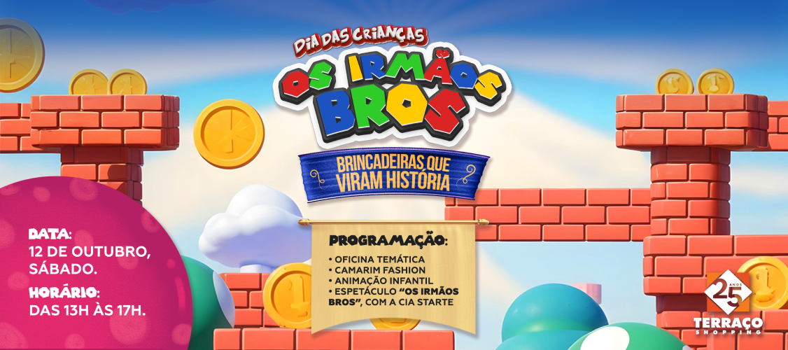 Brasília: Dia das Crianças com os Irmãos Bros no Terraço Shopping