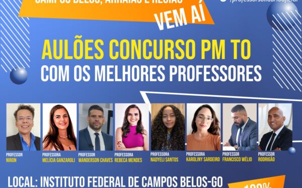 Aulões grátis para concurso da PM TO