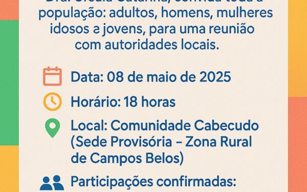 Promotora faz convite à comunidade de Campos Belos (GO)